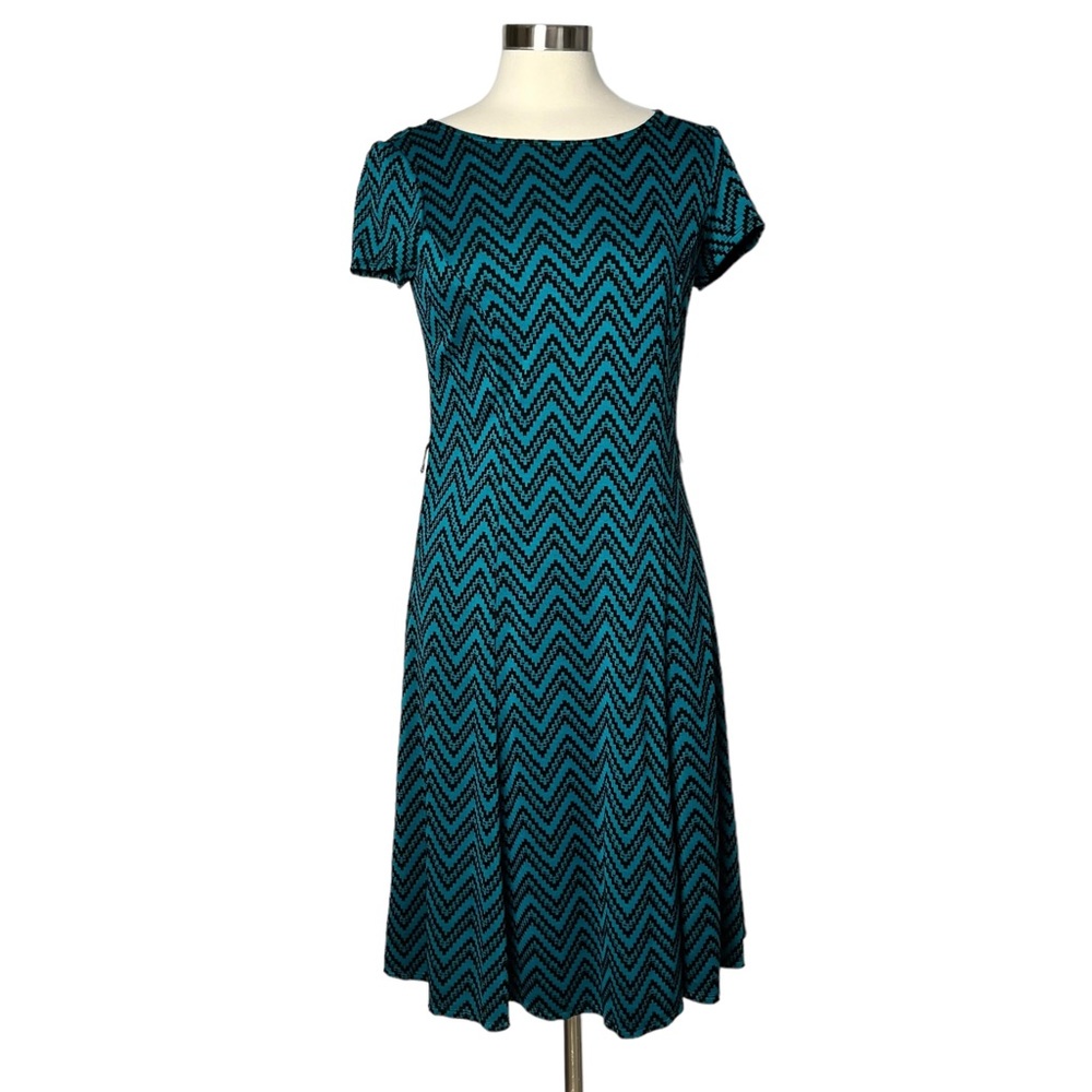 Perceptions New York Teal and Black Dress